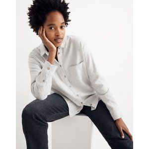 Madewell Flannel Sunday Shirt Light Grey